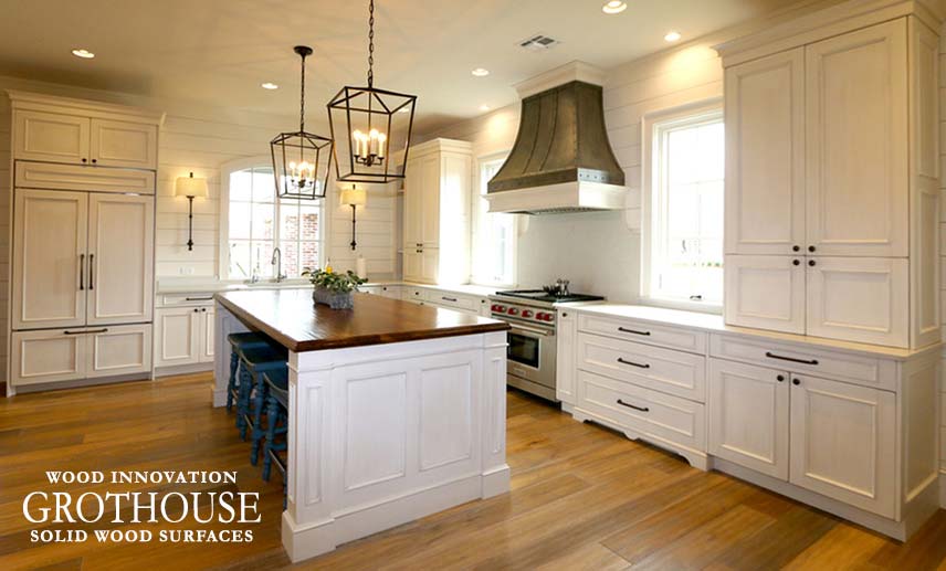 Each Grothouse Wood Kitchen Countertop can be configured with a myriad of available options, 
including 60+ wood species, and 30 edge profiles.  Our kitchen cabinet store is located in Selbyville, 
Delaware. We serve most of the Eastern Shore area, including; Berlin, Bethany Beach, Bishopville, 
Dagsboro, Delmar, Fenwick Island, Frankford, Fruitland, Lewes, Millsboro, Milford, Milton, Georgetown, 
Delmar, Ocean City, Ocean Pines, Pittsville, Salisbury, 
Seaford, Selbyville, Snow Hill, Ocean View, Rehoboth Beach, Long Neck, Laurel, and Lewes.